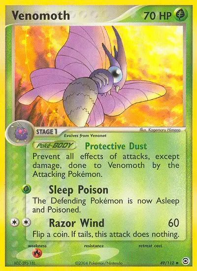 Venomoth, Pokémon card