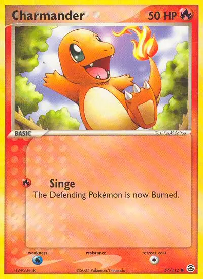 Charmander, Pokémon card
