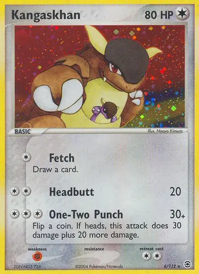 Kangaskhan, Pokémon card