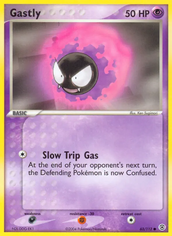 Gastly, Pokémon card