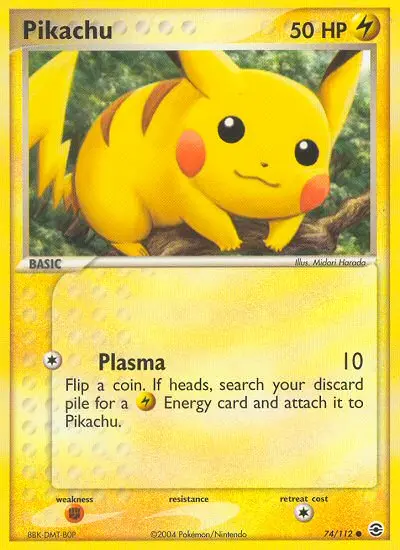 Pikachu, Pokémon card