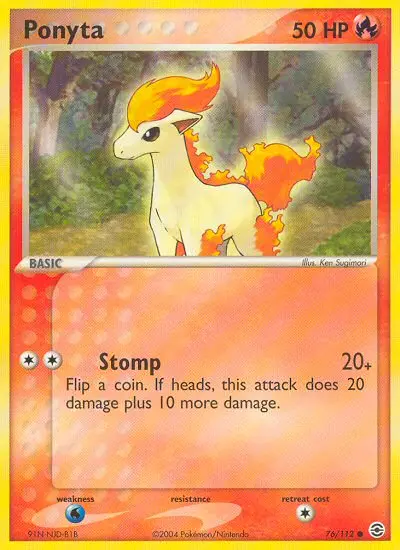Ponyta, Pokémon card
