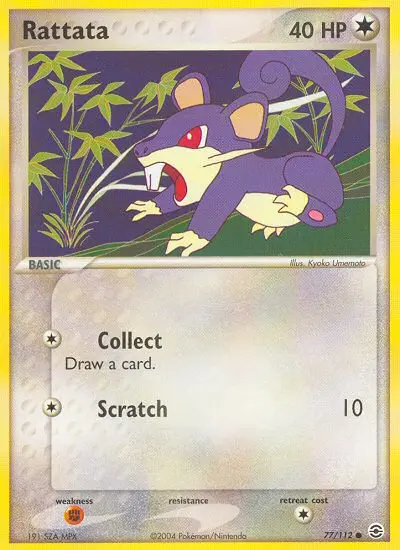 Rattata, Pokémon card
