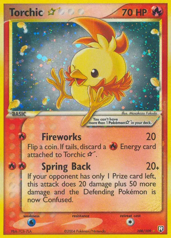Torchic ☆, Pokémon card