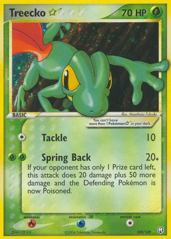 Treecko ☆, Pokémon card