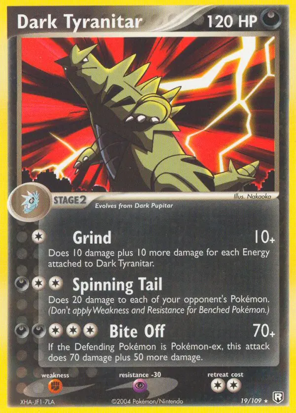 Dark Tyranitar, Pokémon card
