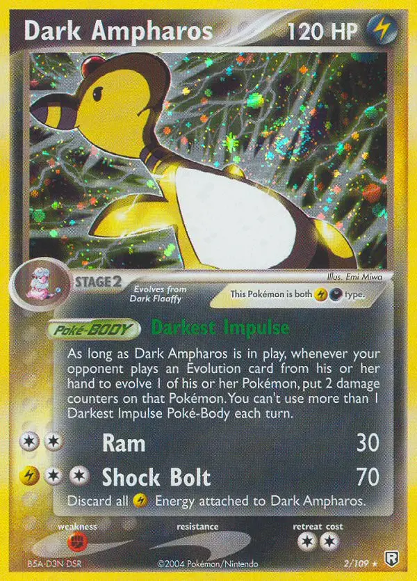 Dark Ampharos, Pokémon card