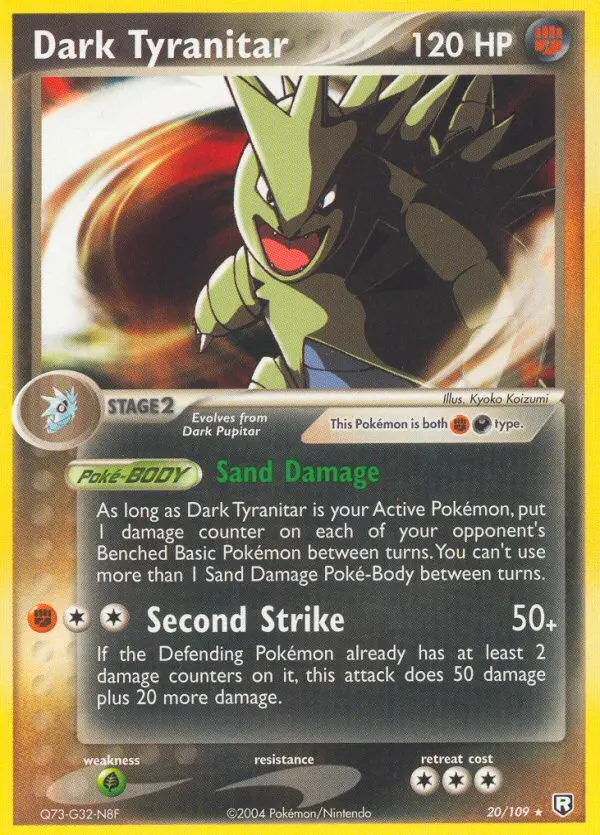 Dark Tyranitar, Pokémon card