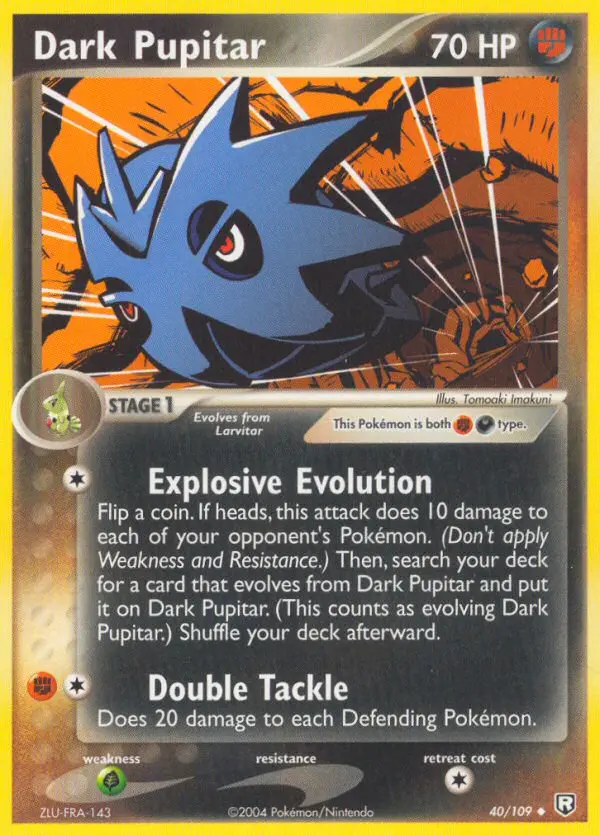 Dark Pupitar, Pokémon card