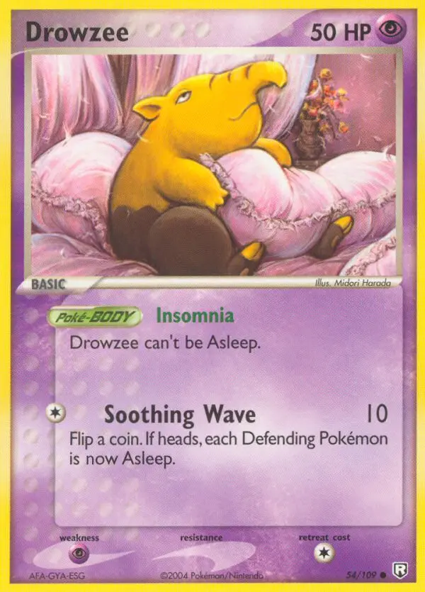 Drowzee, Pokémon card
