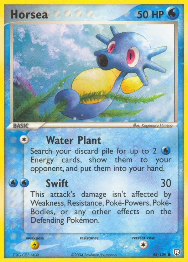 Horsea, Pokémon card