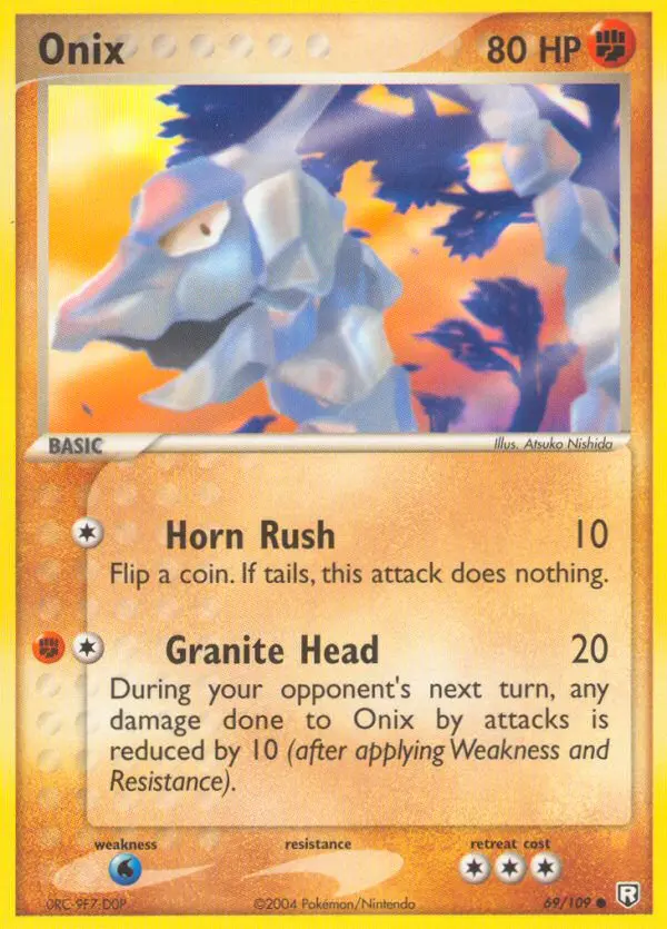 Onix, Pokémon card