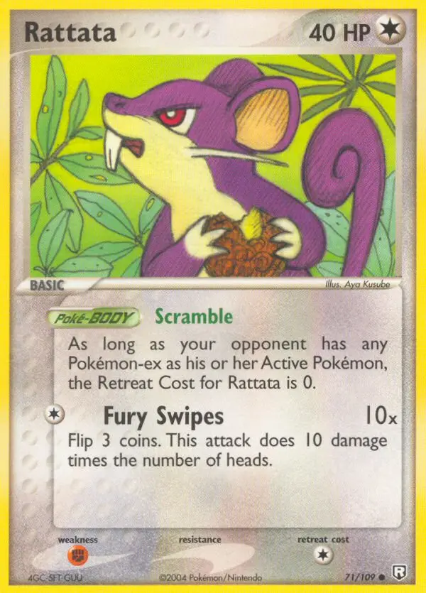 Rattata, Pokémon card