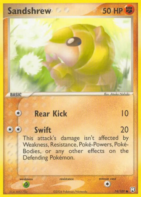 Sandshrew, Pokémon card