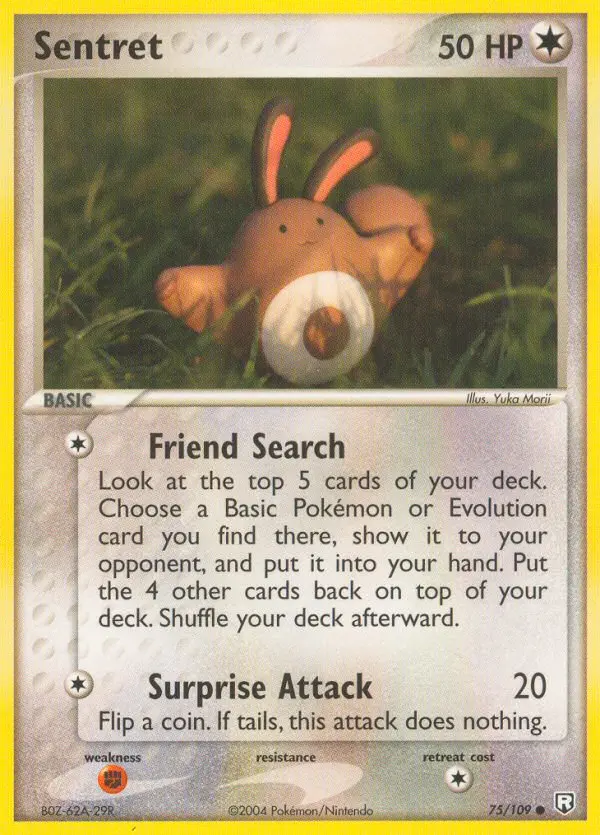 Sentret, Pokémon card