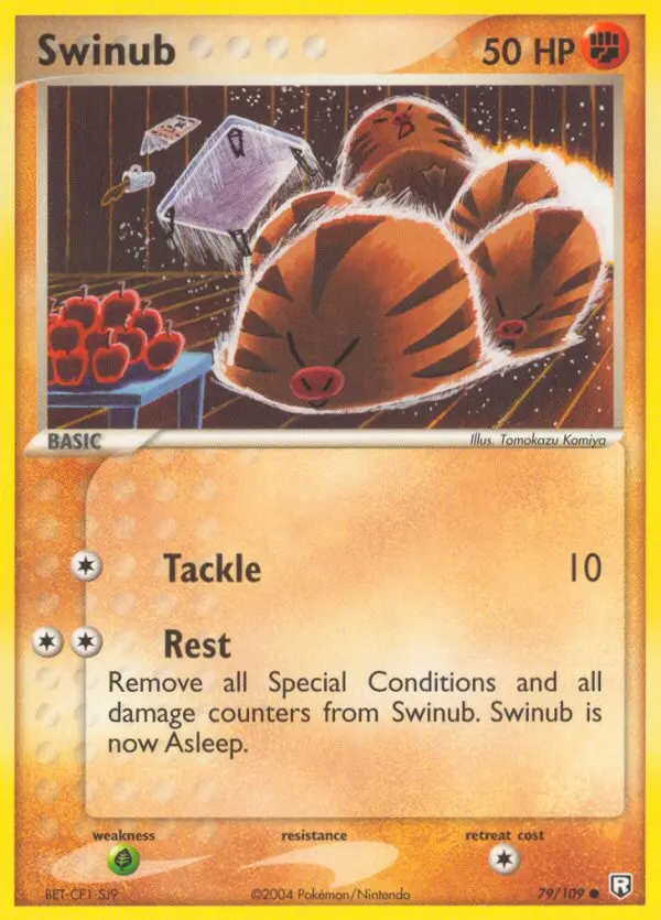 Swinub, Pokémon card