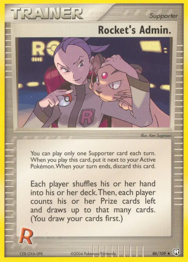 Rocket's Admin., Pokémon card
