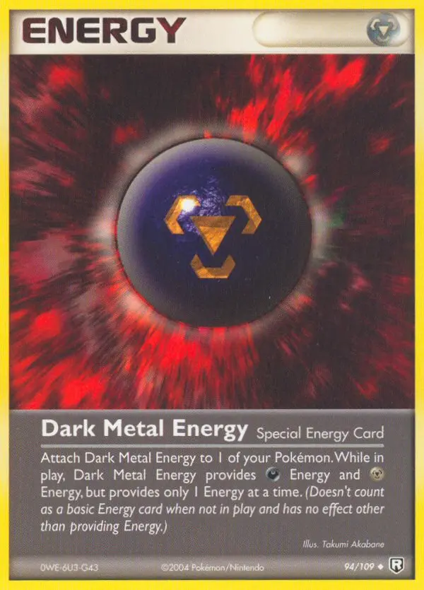 Dark Metal Energy, Pokémon card