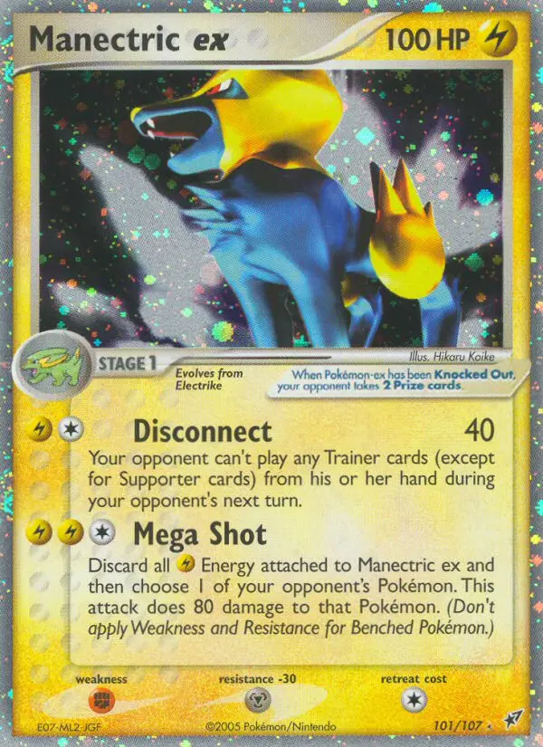 Manectric ex, Pokémon card