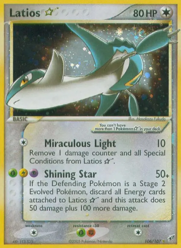 Latios ☆, Pokémon card