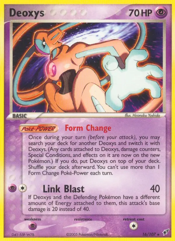 Deoxys, Pokémon card