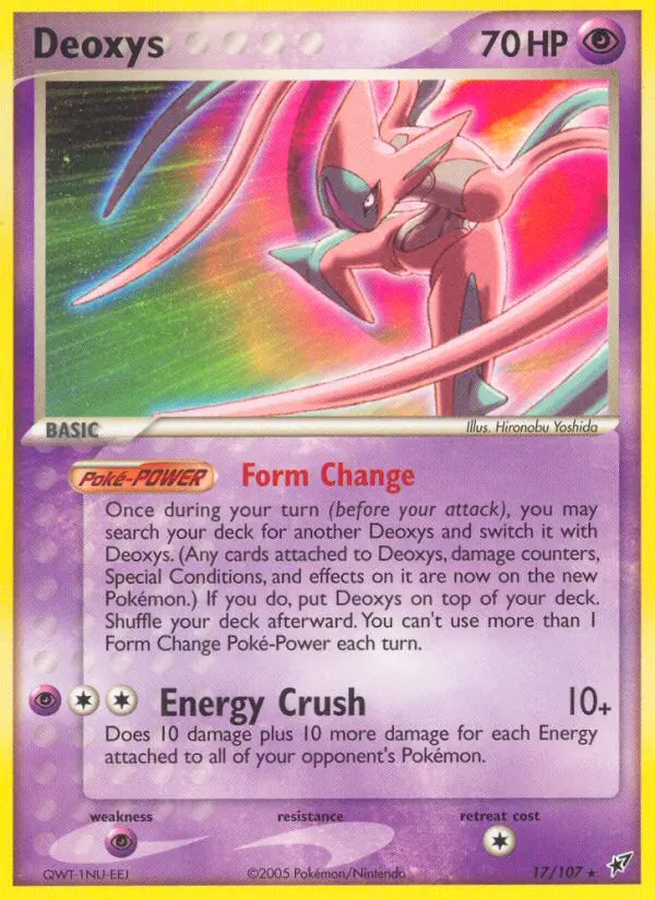 Deoxys, Pokémon card