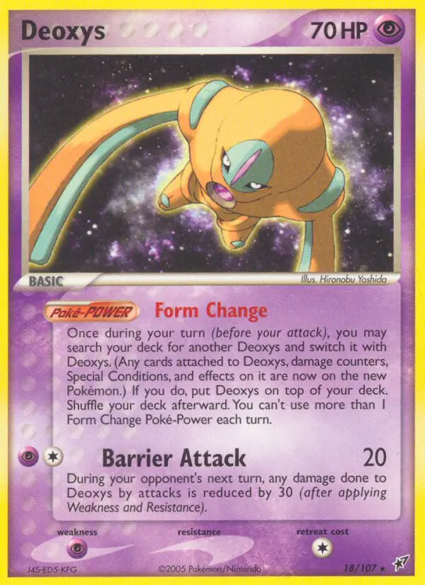 Deoxys, Pokémon card