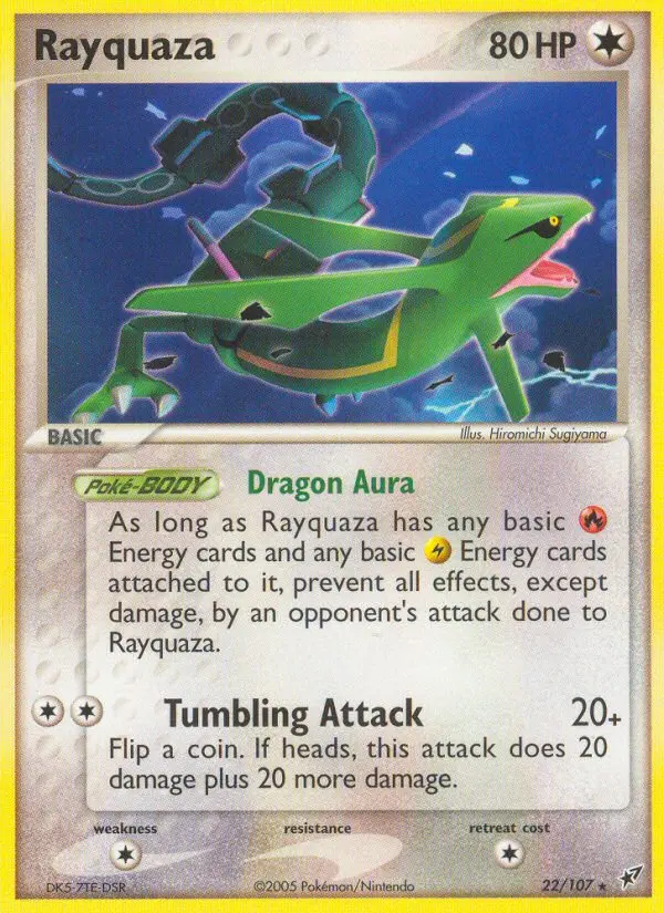 Rayquaza, Pokémon card