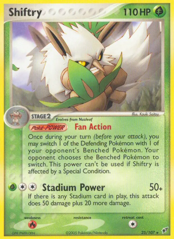 Shiftry, Pokémon card