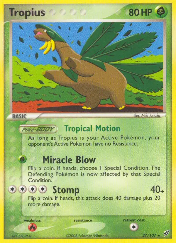 Tropius, Pokémon card