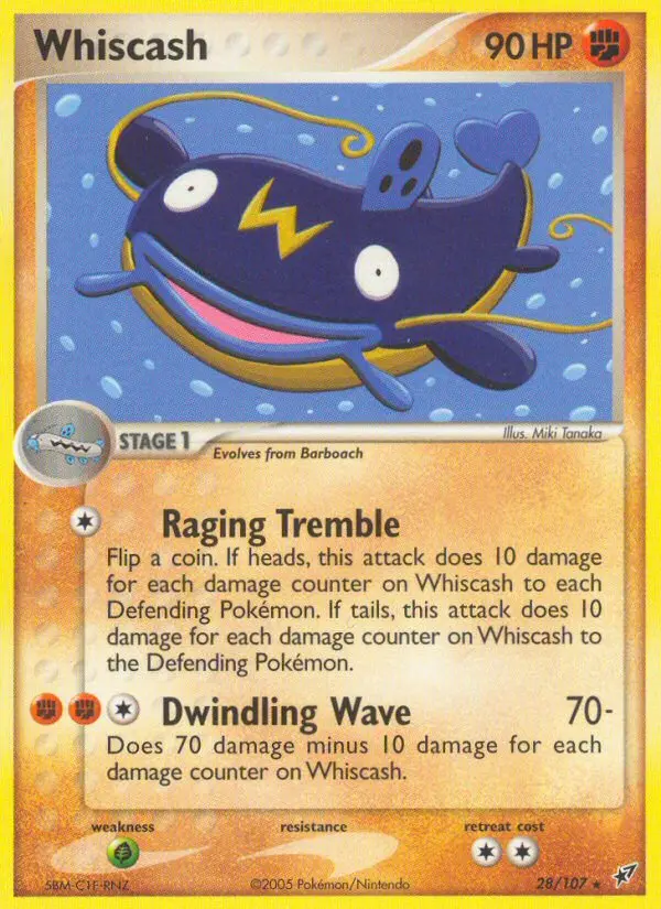 Whiscash, Pokémon card