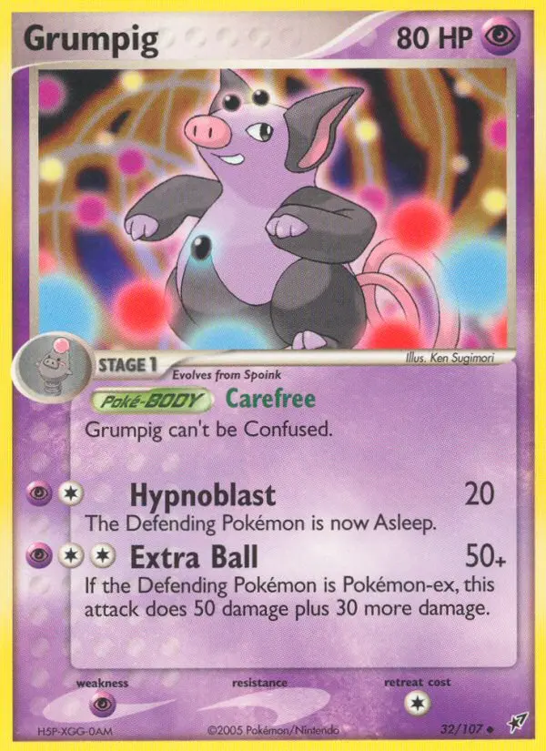 Grumpig, Pokémon card