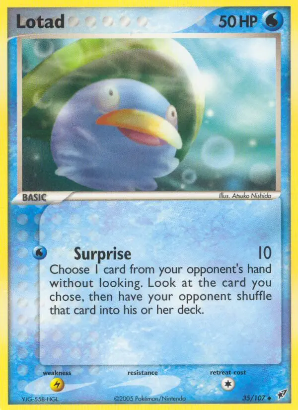 Lotad, Pokémon card