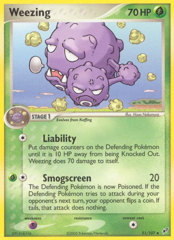 Weezing, Pokémon card
