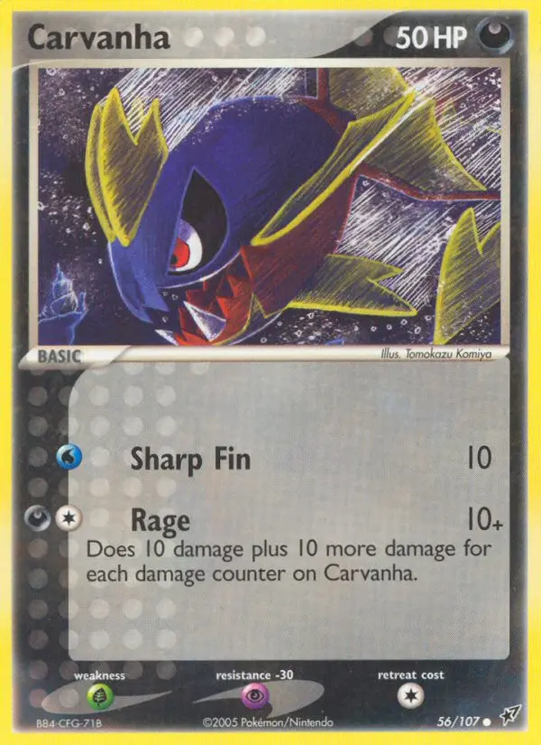 Carvanha, Pokémon card