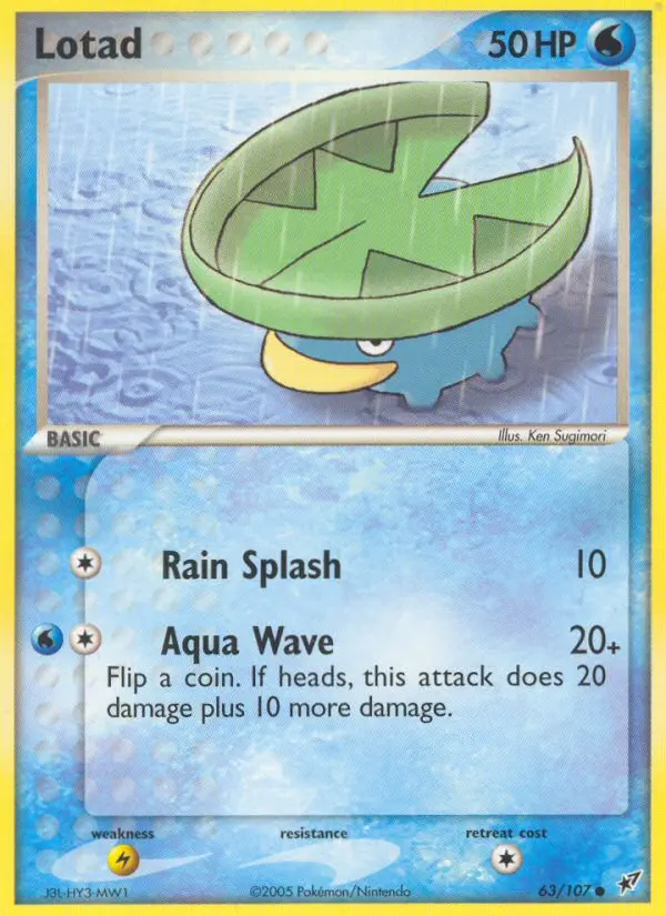 Lotad, Pokémon card