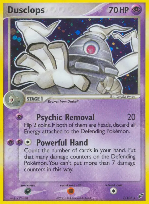 Dusclops, Pokémon card