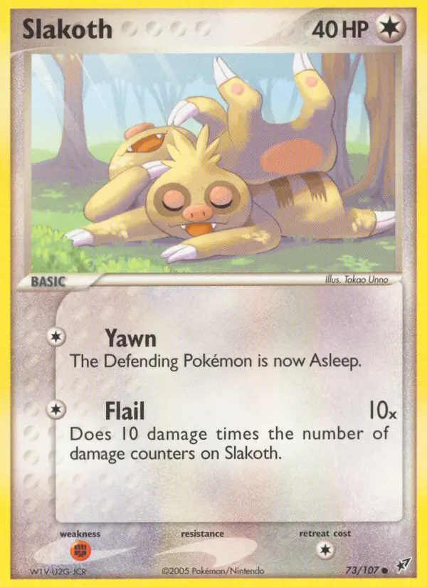 Slakoth, Pokémon card