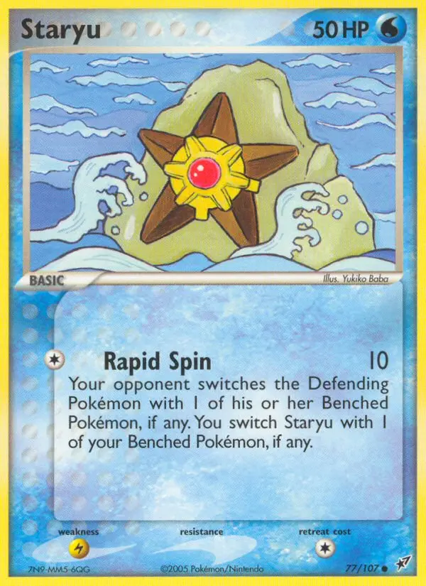 Staryu, Pokémon card