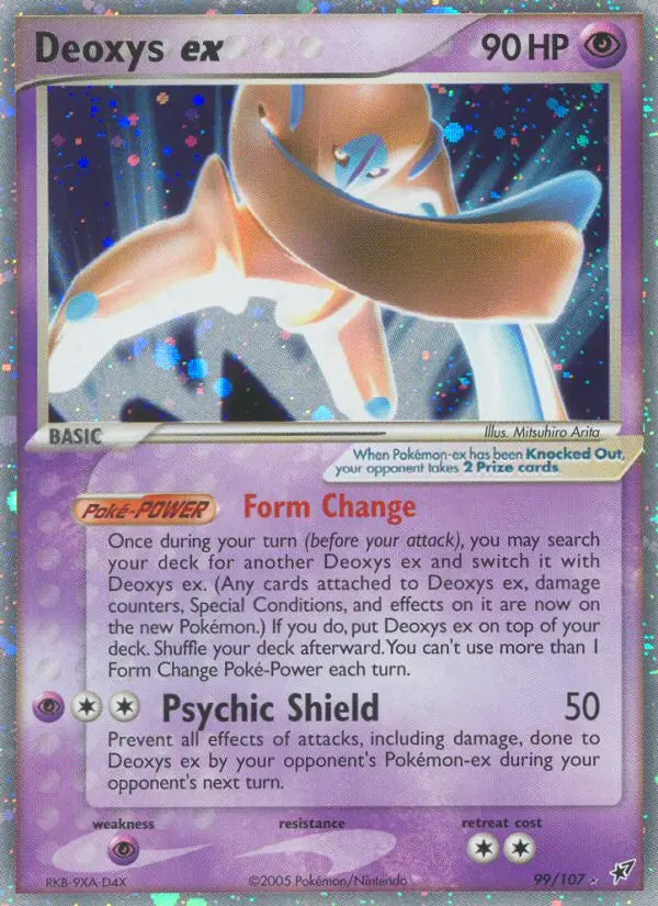 Deoxys ex, Pokémon card