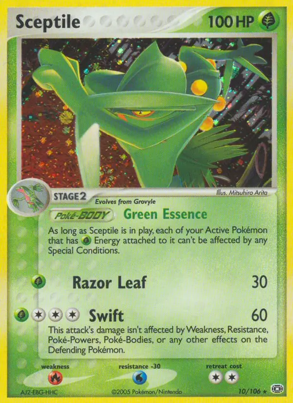 Sceptile, Pokémon card