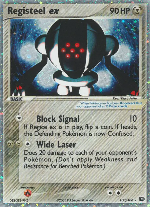 Registeel ex, Pokémon card