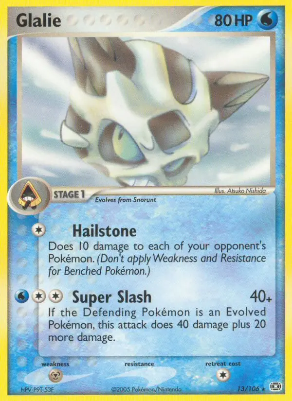 Glalie, Pokémon card