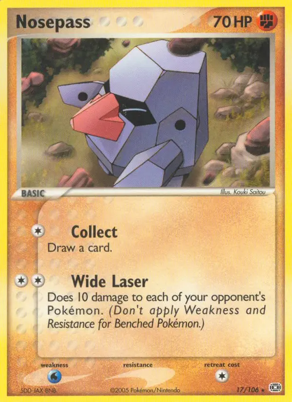 Nosepass, Pokémon card