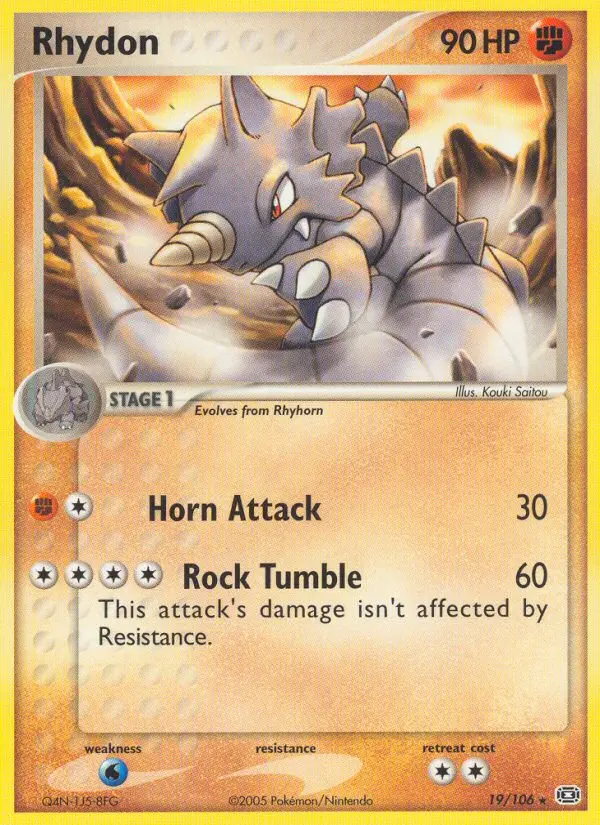 Rhydon, Pokémon card