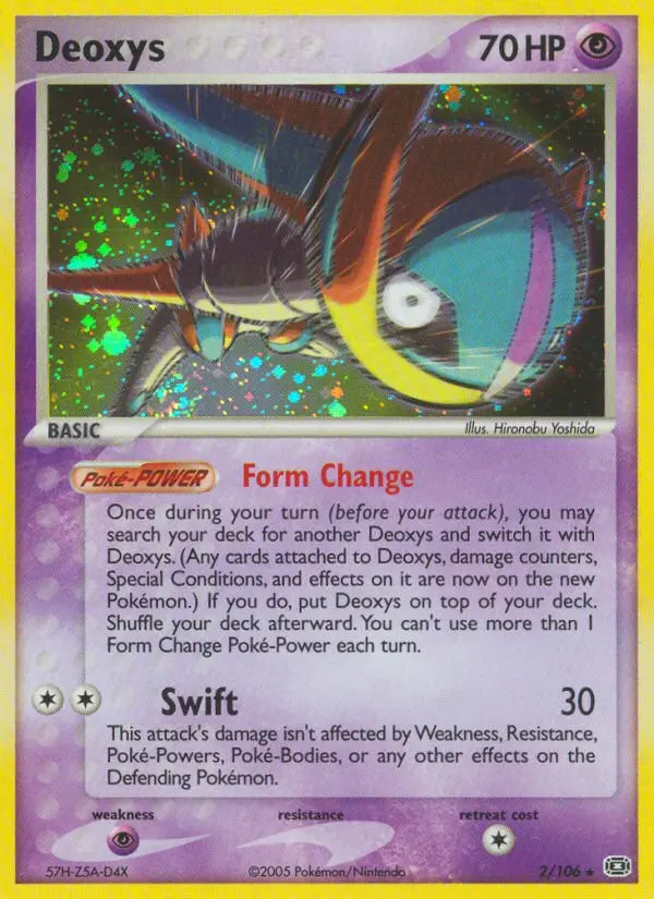 Deoxys, Pokémon card