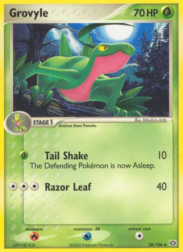 Grovyle, Pokémon card
