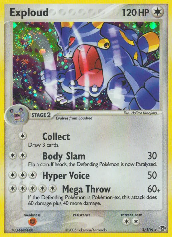 Exploud, Pokémon card