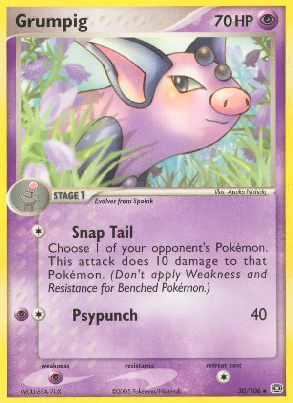 Grumpig, Pokémon card