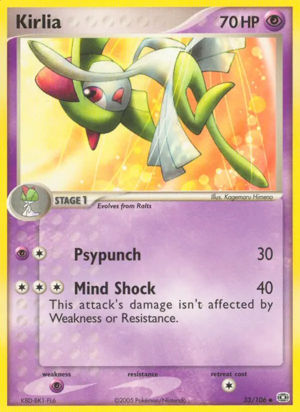 Kirlia, Pokémon card